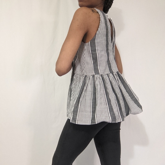 Nordstrom BP Halter Peplum Ruffle Hem Top XS - Picture 2 of 7